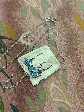 Sterling Didae Pendant with 3 Round Opals